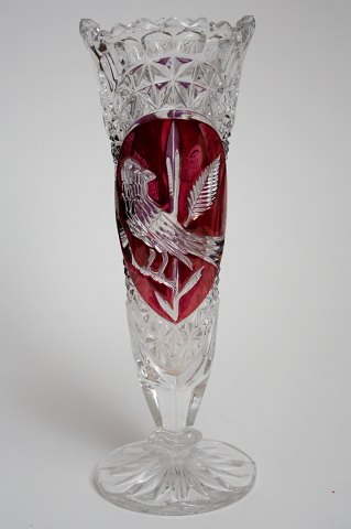 Vase i bøhmisk krystal
