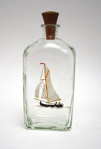 Kantineflaske med skib, Jacob E Bang, Holmegaard