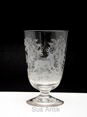 Glas med hjortemotiv, Kastrup glasværk
